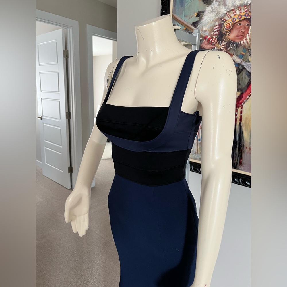 NWT BCBGMaxAzria “Arabella” Gown – Navy/Black – Size 0 - Picture 11 of 14